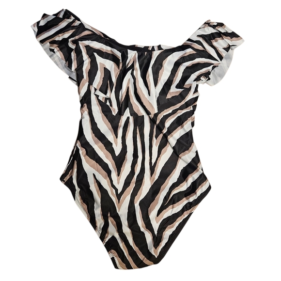 Trina Turk Vivant One Piece Off Shoulder Ruffle Size 4 - Picture 5 of 16